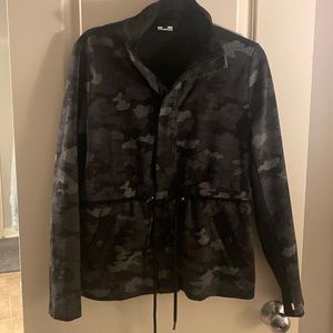 EUC Cabi Black/Grey Camo Jacket. Size M.